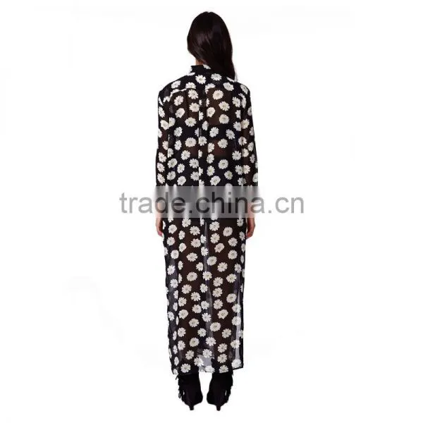 Flower Printed Latest Fashion Long Top Design photo-3