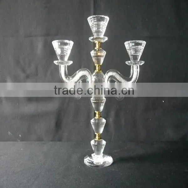 Hot Sale !!! Unique Crystal Candle Holders Wedding Table Decorations JKC-0007 photo-2
