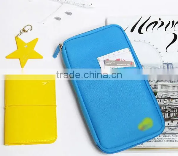Travel Flat Credit Card Money Passport Handy Fabric Case Holder Wallet photo-2