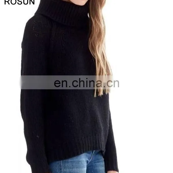 Top Selling Turtleneck no Pattern 100% Cashmere Sweater for Women in the Style of Retro photo-5