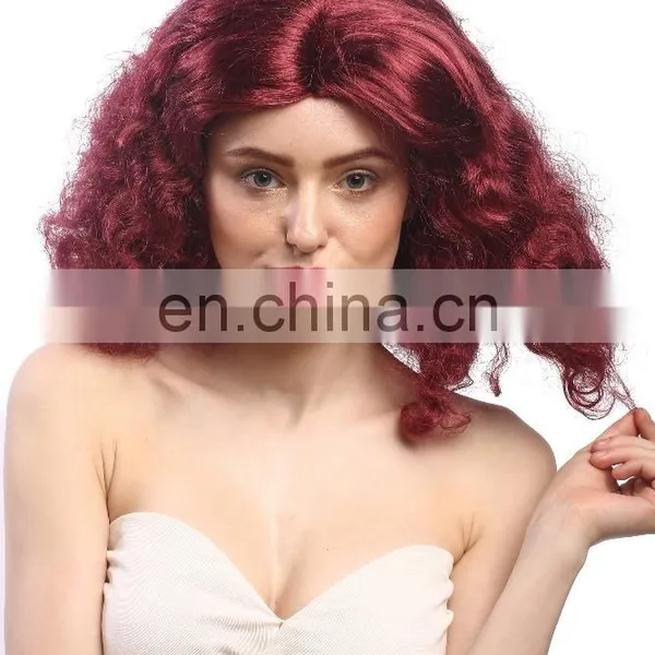 Party Retro Wig,carnival Claret Wig P-W189 photo-4