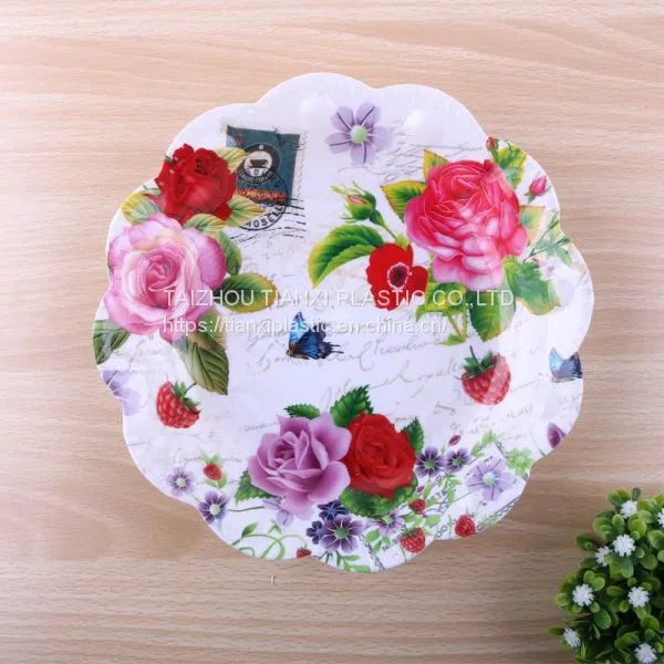 TX211 PLASTIC FLOWER EDGE IML CHEAP PLATE CAKE PLATE photo-4