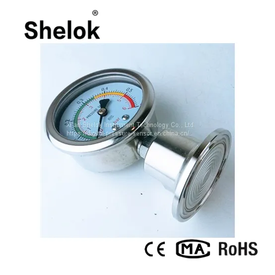 All Stainless Steel Diaphragm Seal Sanitary Pressure Gauge With Visual Alarm photo-5