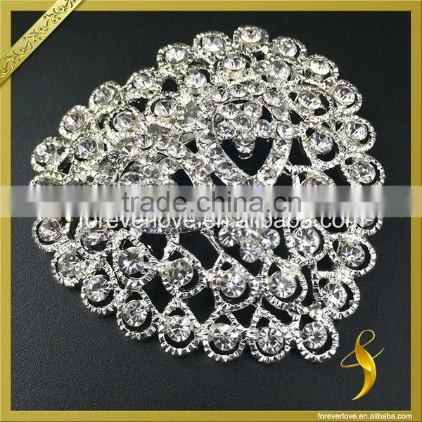 Wholesale Bridal Heart Shaped Crystal Ornaments Rhinestone Brooches for Women FB-083 photo-4