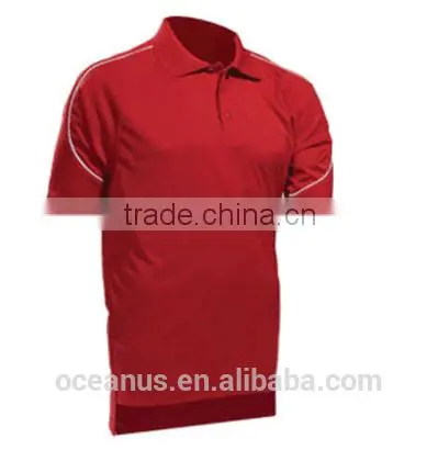 100% Poly Knit Mens S/S Polo Shirts With Piping photo-4