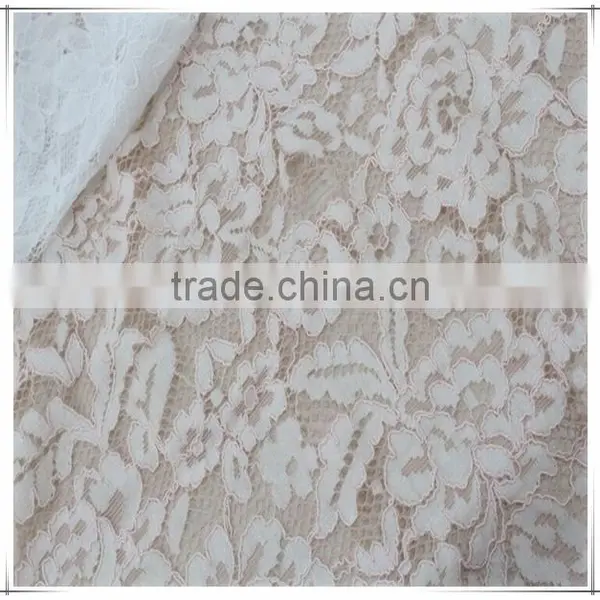 Polyester Bright Lace Fabric Cheap 2015 Organza Lace Fabric