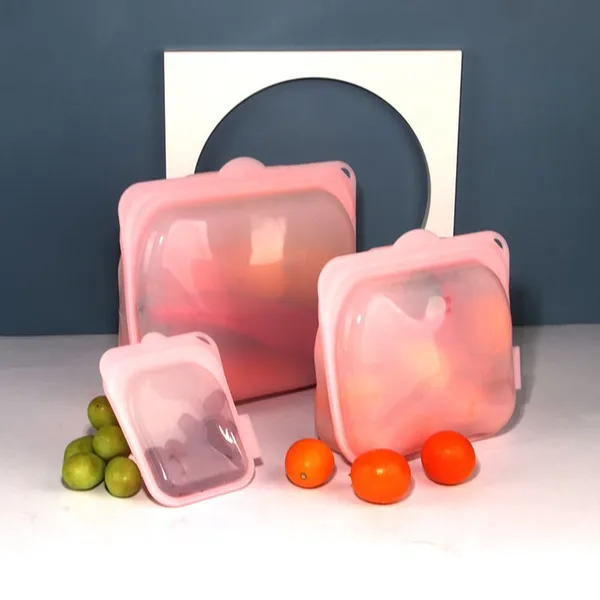 Bundle 3-Pack Stand-up Reusable Silicone Food Grade Storage Bags photo-4
