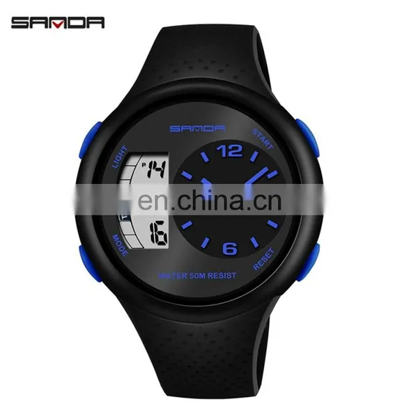SANDA 763 New Style Fashionable Silicone Strap Analog Sport Watches Customized Oem Digital Watch