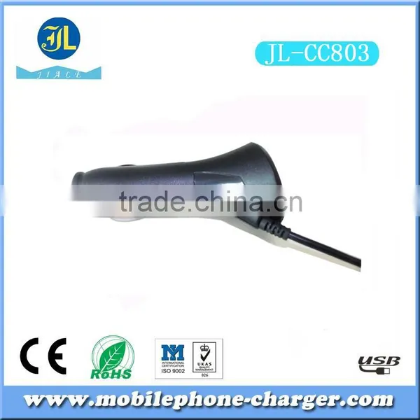 Fast Charging Mobile Phone Car Charger With Retractable Cable 1.5m photo-5
