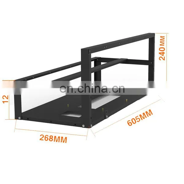 Hot Selling Motherboard Rig Frame 8 GPU Steel Open Air Frame Chassis For Motherboard Case Rack photo-2