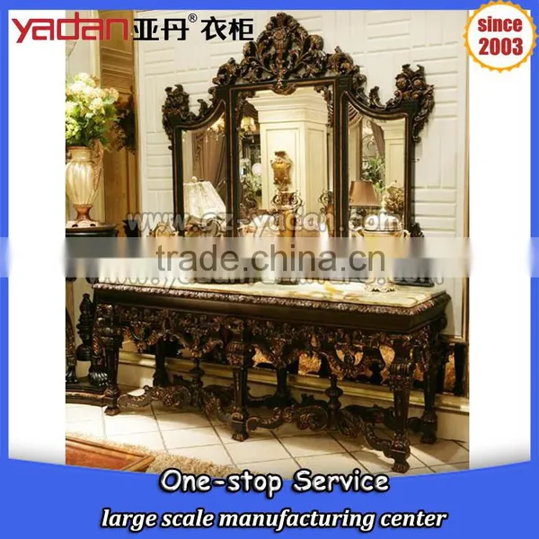 Antique Wooden Dressing Table Designs for Bedroom With Mirror and Stool Quality Choice photo-5