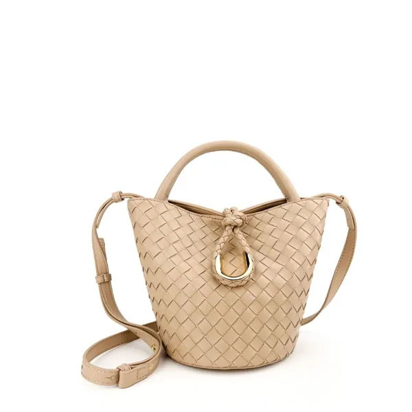 Bucket Bags Women's Totes Bags Hand Bags Designer Luxury Woven Bag Knitting Straw Bag Soft Lady Handbags New In Handmade photo-3