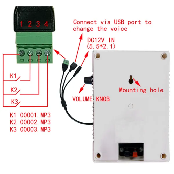 5W DC12V Fire Alarm Speaker Fault Triggers, Wall Mounted Speaker photo-2