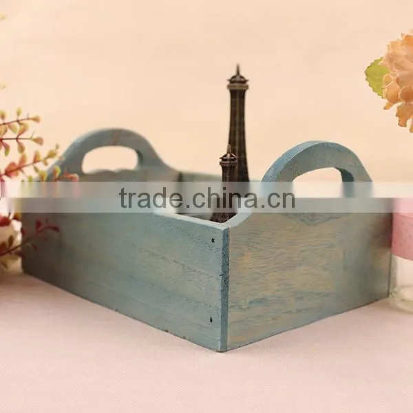 Multifunctional Wooden Partition Beverage Storage Tray Box photo-6
