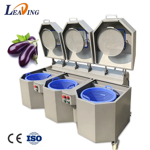 Automatic Stainless Steel Vegetables and Fruit Washing Machine Commercial Ultrasonic Bubble Washer for Restaurant and Hotel photo-1