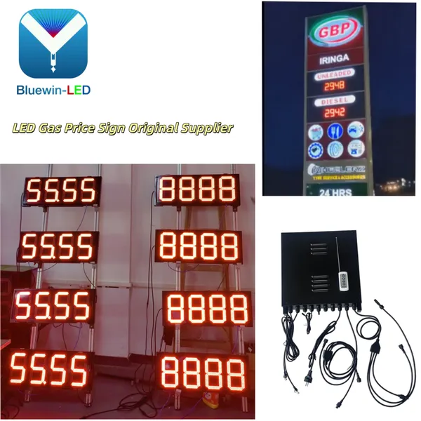 Outdoor 10 Inches Led Gas Price Display Led Gas Station Sign Led Fuel Price Sign/led Gas Price Billboard photo-1