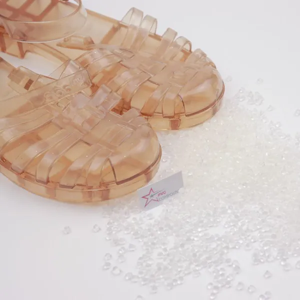 Crystal Virgin PVC Pellets PVC Raw Material for Sandals Manufacturing photo-3