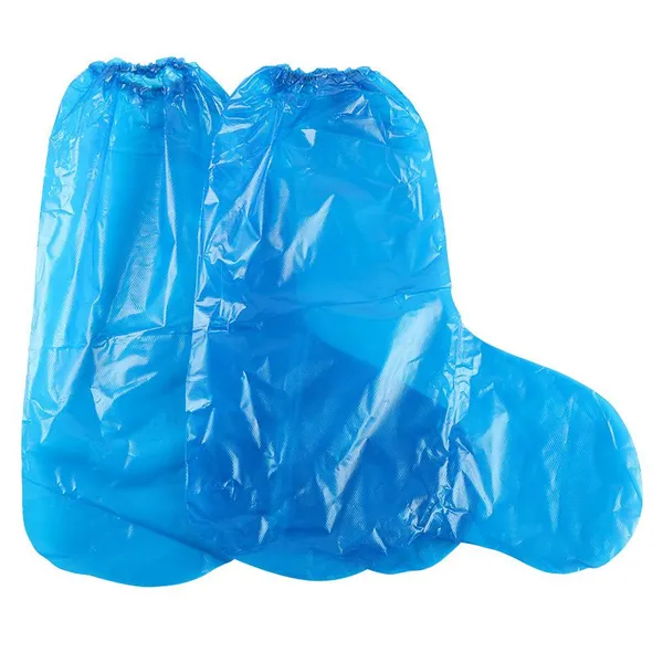 High-Top Disposable Rain Shoe Covers Non-Slip Over-The-Knee Plastic Foot Protective Boot Covers Cycling Rain-Proof for Wholesale photo-4