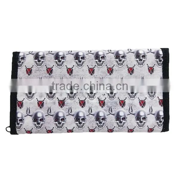 Skeleton Printing Pattern Grey Color Teen Boy Long Wallet photo-3
