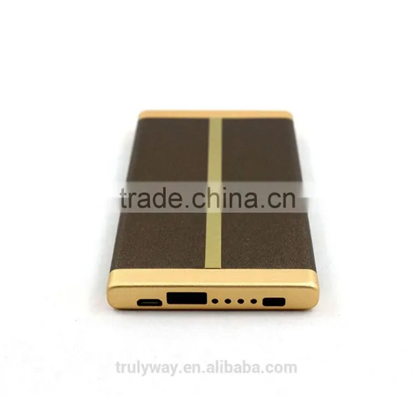 Customizing LOGO Portable Charger 6000mah Leather Power Bank photo-5