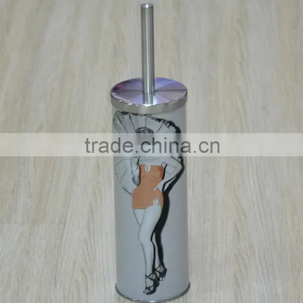 Printed Photo Toilet Brush And Holder Set