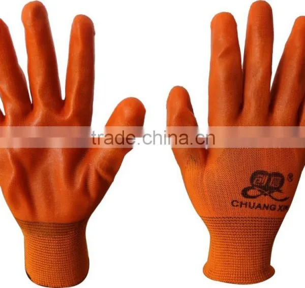 Cheapest Price Pvc Dipping Safety Gloves With 13 Gauge Polyester photo-2