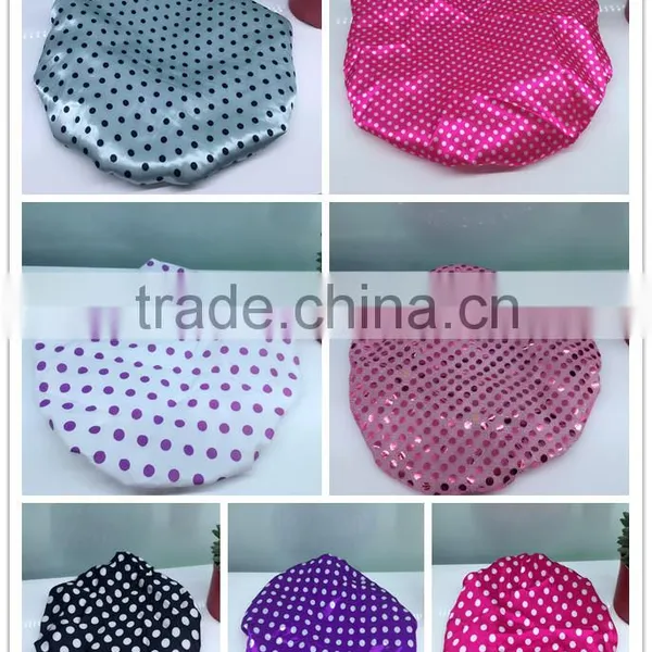 Dot Printed Shower Cap