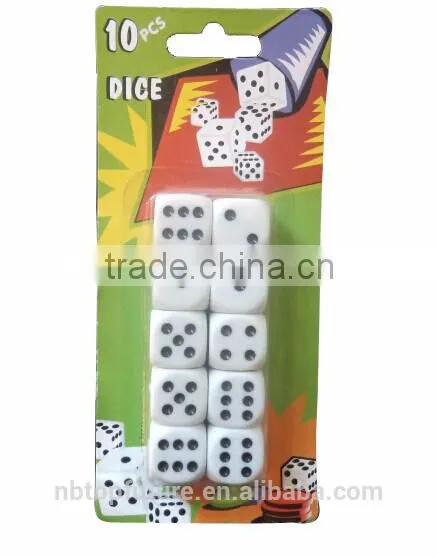 Melamine White Plstic Dice Set