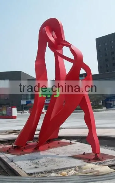 Stainless Steel Plaza Decor Large Red Sculpture