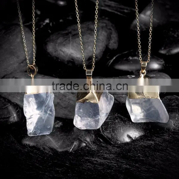 Fashion White Natural Crystal Pendant Necklace Quality Choice photo-2