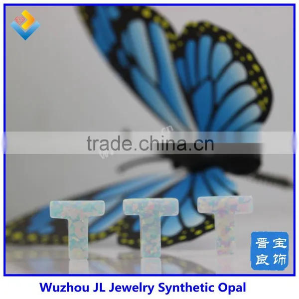 Fire White Op17 Letter W Pendant With Synthetic Opal Pendant/charm for Making Jewelry photo-5