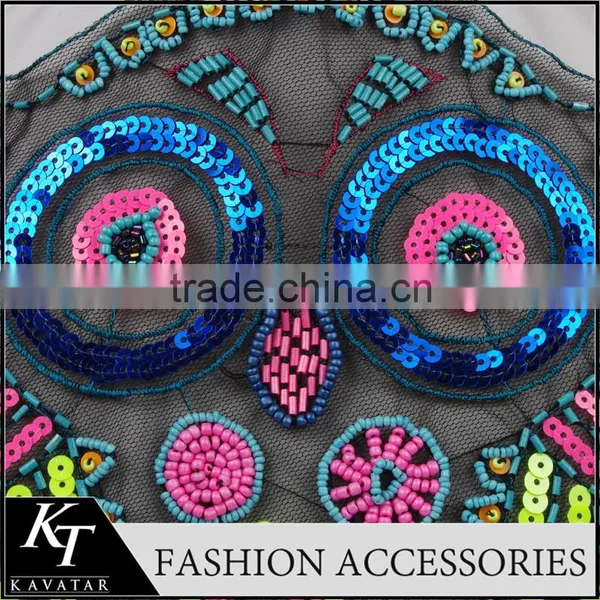 Decorative Animal Logo Sequins Patch/Black Lace Patch photo-2