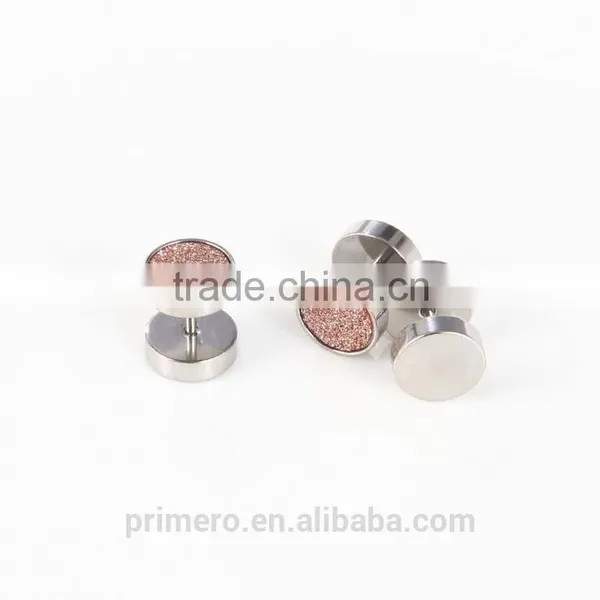 Punk With Circular Needle Dumbbell Mens Tanishq Diamond Earrings photo-6
