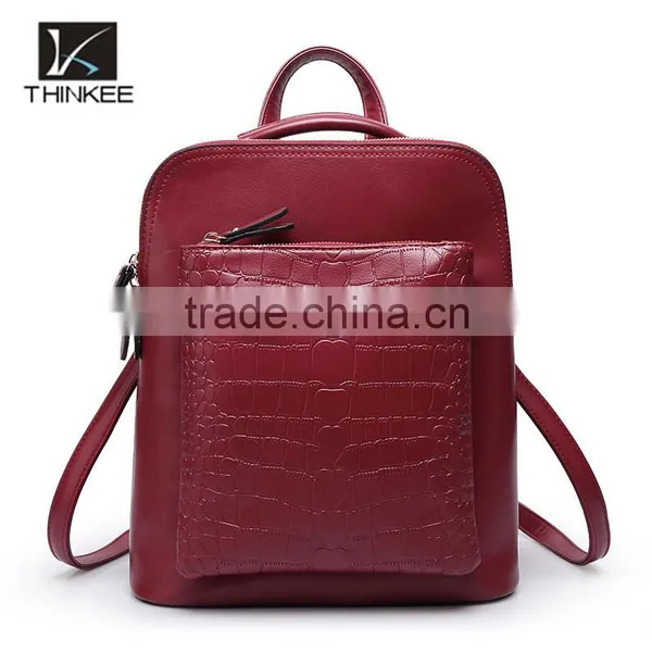 China 2016 Backpack Brand Names Women Leather Backpack photo-2