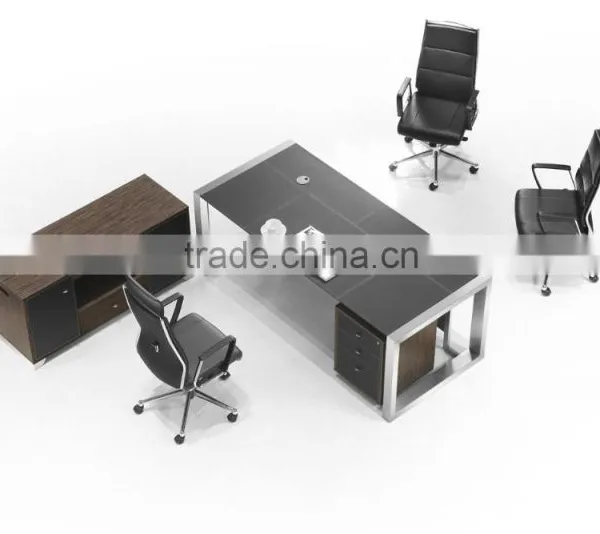DT-11 Modern New Design Office Desk Frame Office Table Executive Desk Stainless Steel Frame Executive Desk photo-4