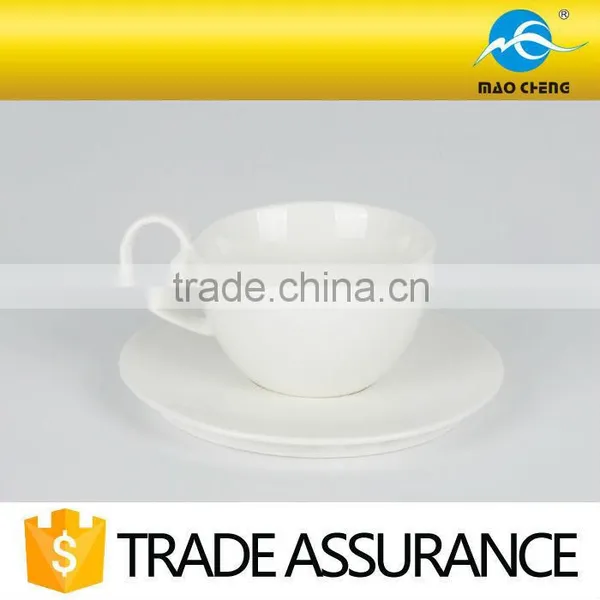 Delicate Fine Porcelain Coffee Cup With Saucer photo-2