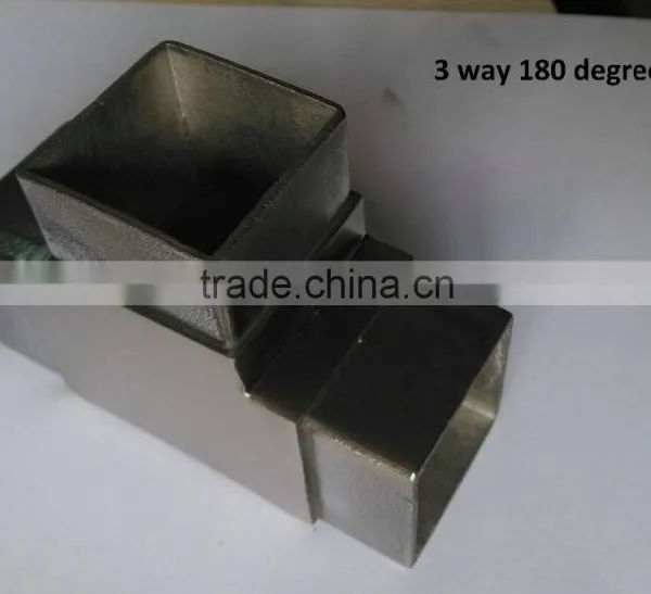 Stainless Steel Rectangular Tube Connector 50mm photo-2