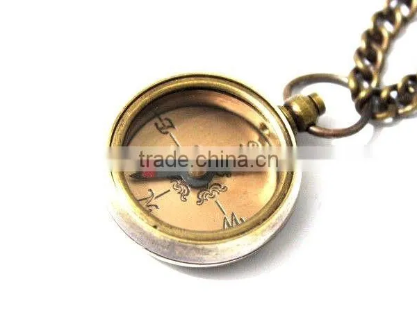 Brass Magnetic Direction Compass Locket Compass 13330 photo-2