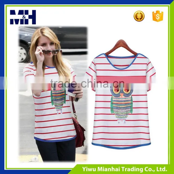 2016 Summer New Female o- Collar Short Sleeve T-shirt
