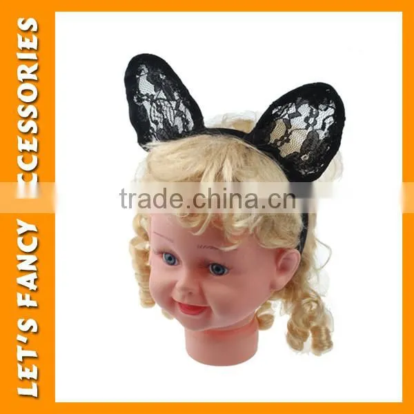 PGHD0240 Cute Lace Headband With Rabbit Ear Hairband for Party Hair Jewelry Wholesale Girl Hair Accessories Headband