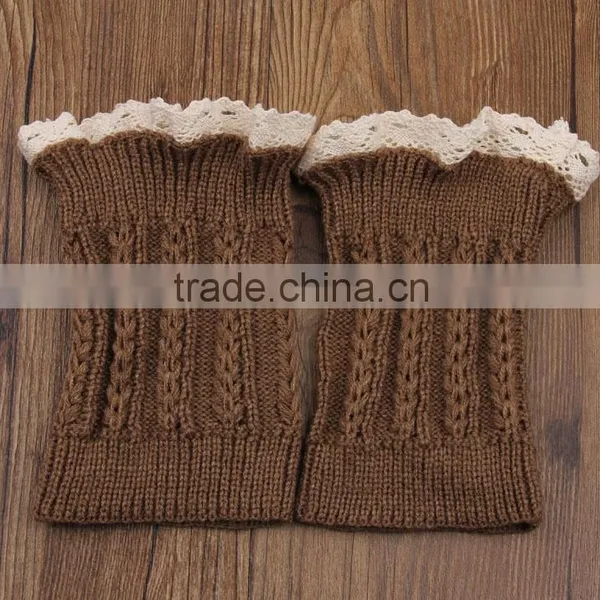 Wholesale Hot Girls Leg Warmer Knit Crochet High Legging Knee Warmer photo-2