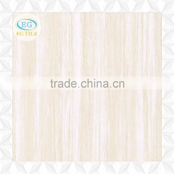 600*600 24x24 Beige Wood Grain Gres Porcelain Tile Soluble Salt Polished Tile photo-2