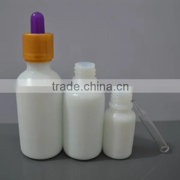 30ml Glass Dropper Bottle 1oz e Liquid Porcelain White Glass Bottles With Packaging Paper Tube photo-2