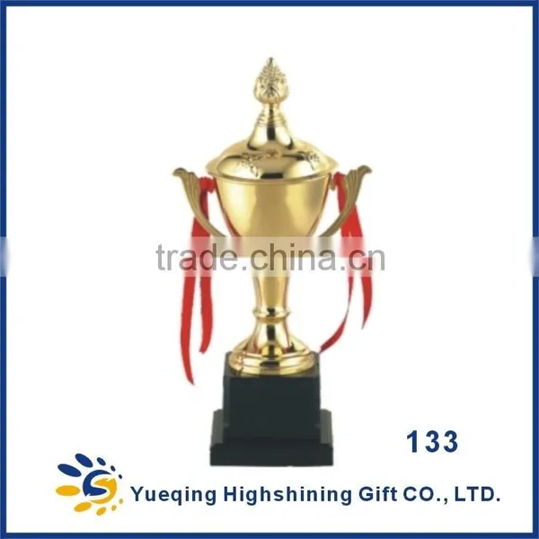 Three Sizes 133ABC Plastic Base Students Gold Trophy