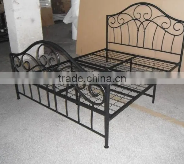 Modern Double Black Platform Iron Bed Frame Queen photo-4