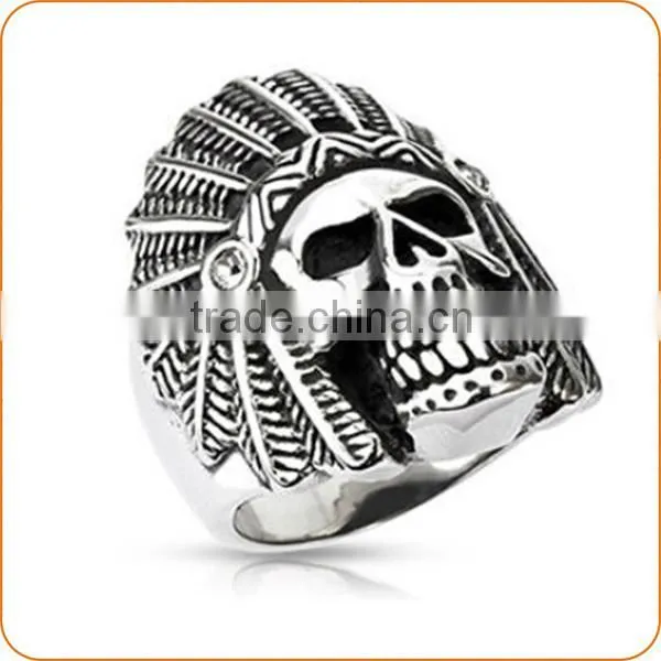 Stainless Steel Skull Finger Rings Fashion Punk Rings photo-3