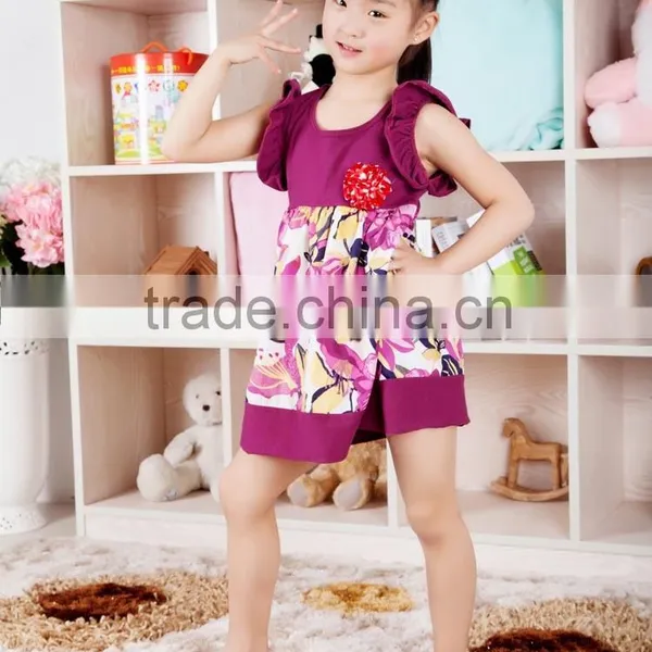 Latest Fashion Baby One Piece Cotton Frocks Designs Kids Summer Printed Girl Dress photo-2