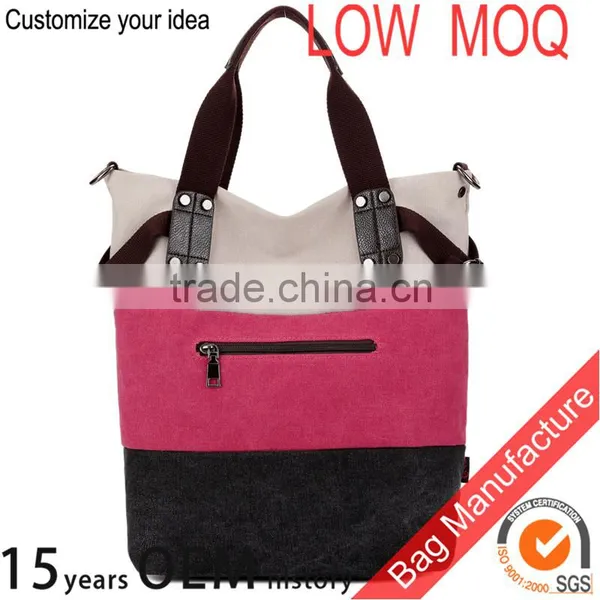Factory Messenger Shoulder Bag With Stripe / Canvas Hand Bag photo-2