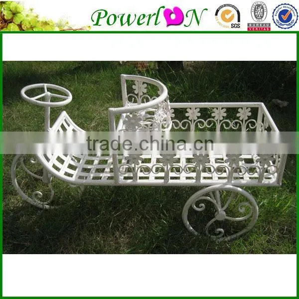 Hot Selling Novelty Vintage Antique Mini Tractor Shape Wrough Iron Flower Pot For Garden Home Patio I23M TS05 X00 PL08-4932G