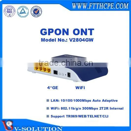 4GE+WiFi GPON ONT GPON ONU With CE Certification for FTTH Solution photo-2